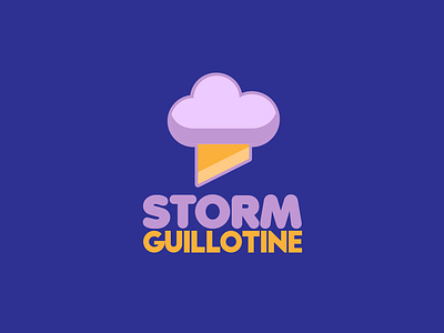 Storm Guillotine branding design flat icon logo vector