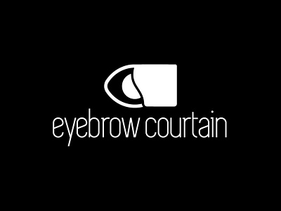 Eyebrow Courtain branding design flat icon logo vector