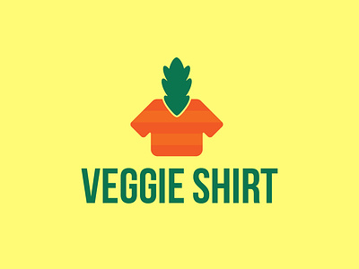 Veggie Shirt branding design flat icon illustration logo vector