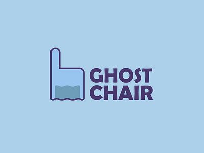 Ghost Chair branding design flat icon logo vector