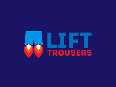 Lift Trousers branding design flat icon logo vector
