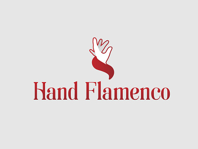 Hand Flamenco branding design flat icon illustration logo vector