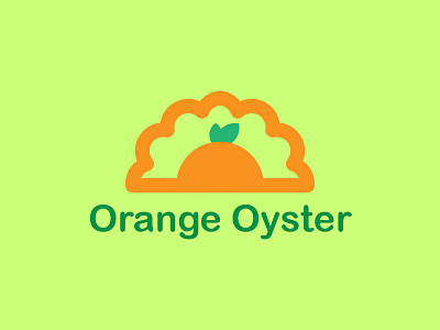 Orange Oyster branding design flat icon logo vector