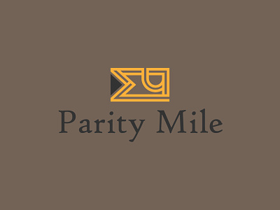 Parity Mile branding design flat icon logo vector