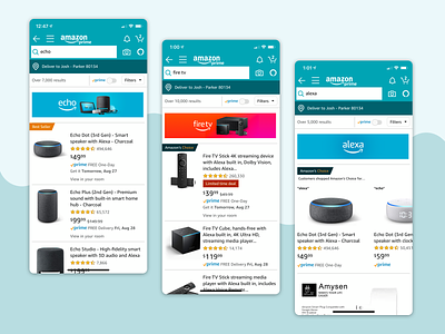 Amazon Devices Brand Banner amazon search shopping app ui ux