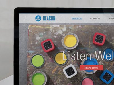 Beacon Home Page WIP homepage interactive web