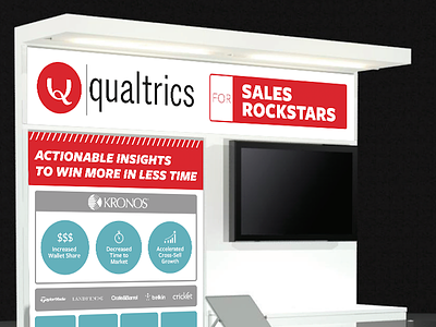Qualtrics booth Dreamforce 2014 booth dreamforce qualtrics salesforce tradeshow