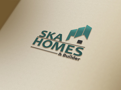 SKA Homes Logo adobe photoshop branding builders design flat icon logo property real estate vector website