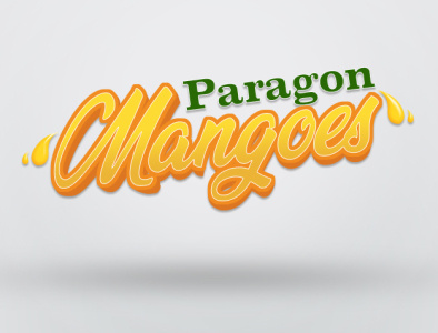 Paragon Mangoes adobe photoshop branding design logo product typography vector