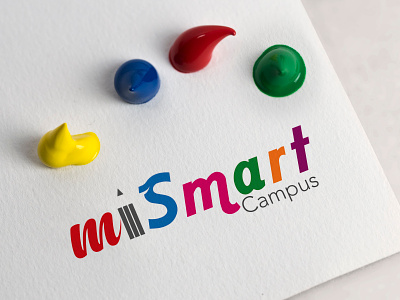 miSmart Campus branding design flat logo vector