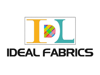 Ideal Fabrics branding design flat logo vector