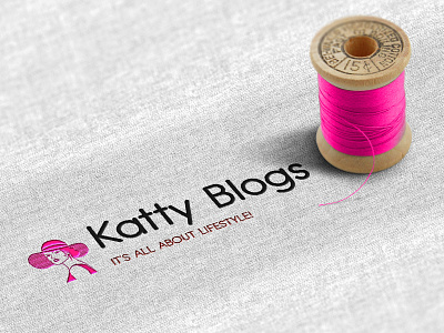 Katty Blogs branding design flat icon illustration logo vector