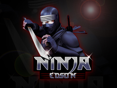 Ninja Edson illustration logo mascot character mascot logo