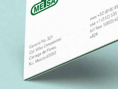 Metsa brand identity branding business card clean design mexico monterrey simplicity stationery tonico