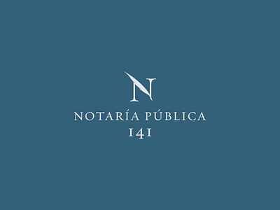 Notaria Pública 141 brand branding identity logo symbol