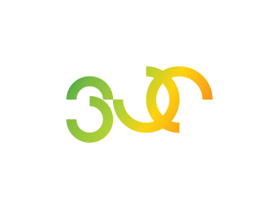 three hundred branding geometric graphic logo
