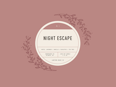 Lantern House Co. — Night Escape WIP badge branding candle emblem label label packaging labeldesign packaging