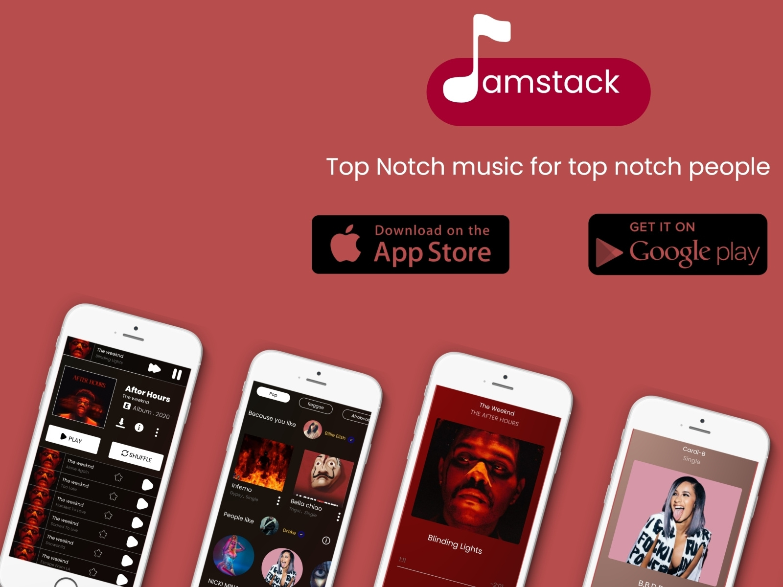 jamstack Music player by Briggs Otonte on Dribbble