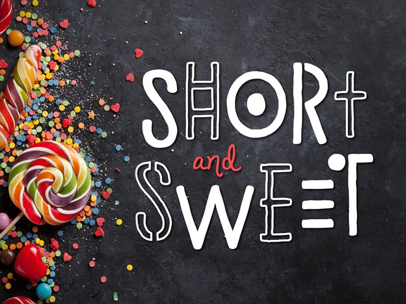 Short And Sweet retro type typography handdrawn font