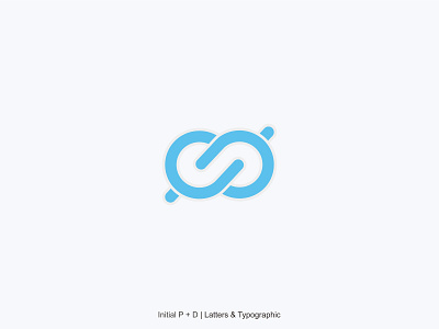 Initial D & P concept initial logo logo design lontong design