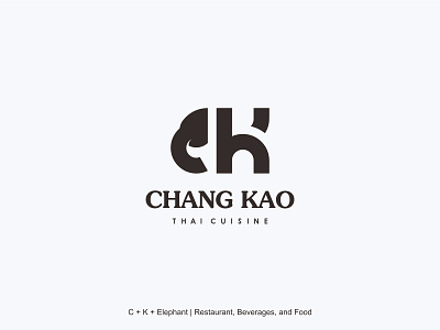 Chang Kao initial logo logo design lontong design