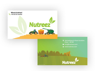 Nutreez Business Card design sample 1 branding business card design logo design