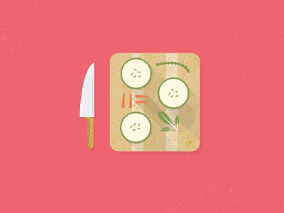 Cut Up cut cutting board flat food illustration knife vegetables