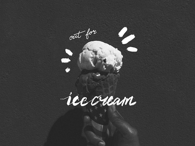 Out for an ice cream run 404 brush brush pen calligraphy handletter handlettering ice cream writing