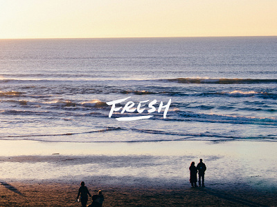 Fresh fresh handlettering lettering ocean texture vector