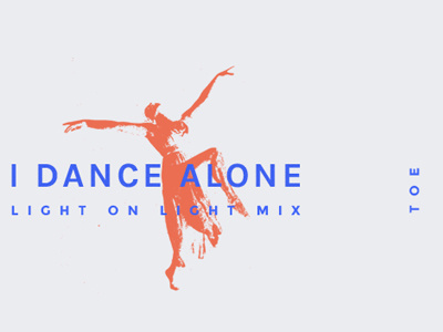 I Dance Alone dance minimal spatial stamp texture typography vector