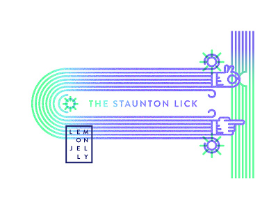 The Staunton Lick chord gradient hands illustration pluck song texture vector
