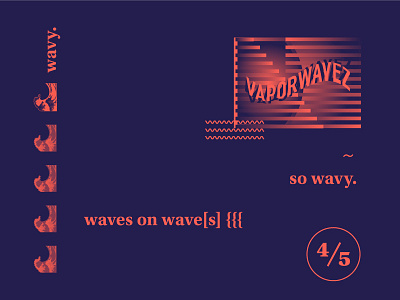 Wave[s] gradients phrase texture typography vector waves wavy