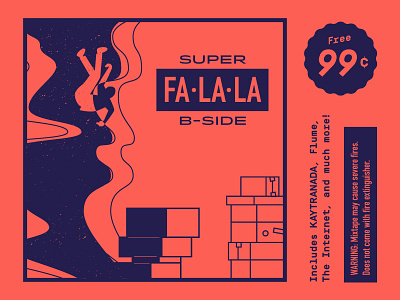FA•LA•LA b side illustration layout mixtape surreal texture vector