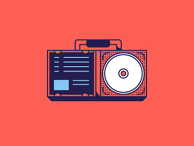 Laser Disc Boombox by Percy Batalier on Dribbble