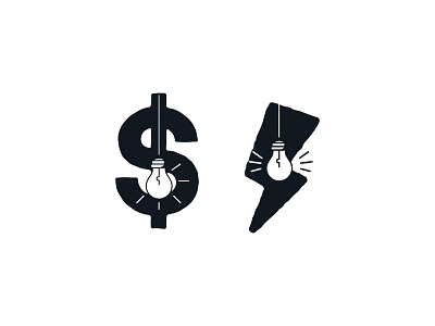 scrap_02 bulb contrast illustration light money texture vector