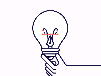 WIP Ideas idea illustration light bulb pen tool progress thoughts vector