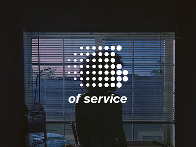 Of Service Logo distribution dots label logo logomark music vector
