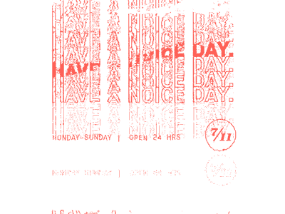 Have A Noice Day—Again bag datamoshing nice repeating type typography vector