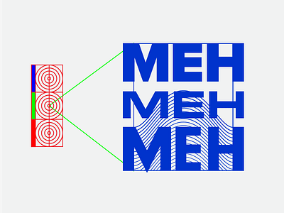 The Anatomy Of Meh abstract clean grid lines type typography vector