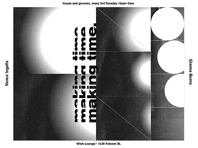 Making Time flyer gig gradient house music music risograph swiss texture vector