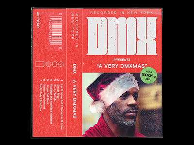 Merry Dmx-mas 🎄 album album art cassette cover flat layout music retro texture