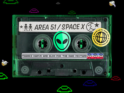 Area 51 Mixtape 🤔👽 90s cassette tape music retro