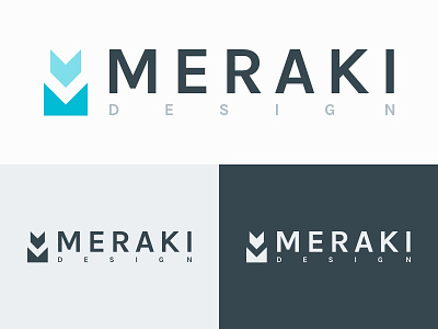 Meraki Logo blue bold branding clean color design identity logo meraki