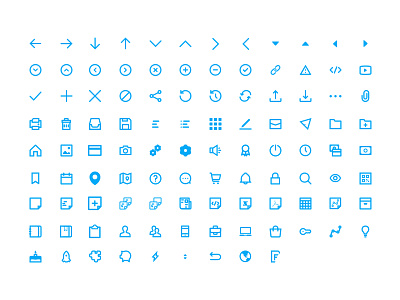 Icons blue design icons iconset ui