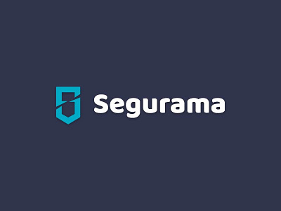 Segurama Logo V2 blue bold branding color design flat logo segurama vector
