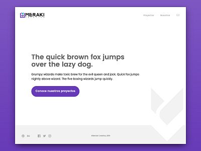 Meraki Creativa Web exploration clean creativity design flat light logo meraki purple ui web