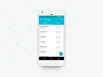 Facturama Android Concept android app blue clean clear cyan invoice material