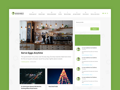 Lo que Callamos los Godinez Homepage color design flat godinez green redesign ui ux website