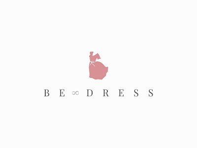 Be Dress Logo branding clear design dress elegant gray icon logo minimal pink red simple