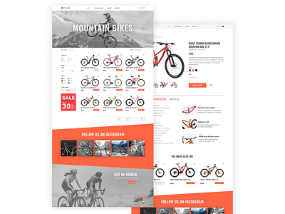 Bicycle store bicycle bike catalog cycling desktop mountain online orange road shop store